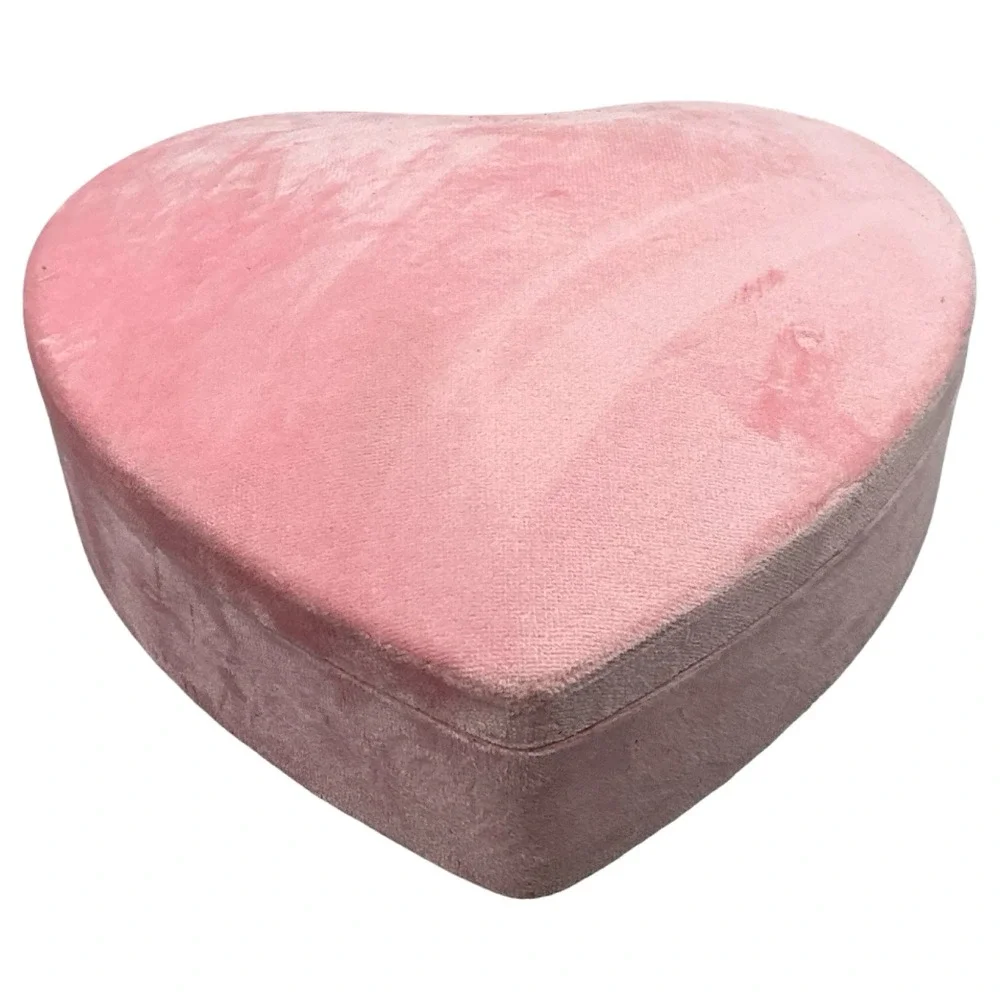 Swarovski Authentic Pink Heart Velvet Jewelry Box Rings Bracelets Necklaces